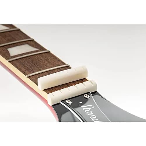 Musiclily Pro 44mm Flat Bottom Bone Nut 44x5x9.3mm | Standard LP Style Guitar Part thumbnail 6