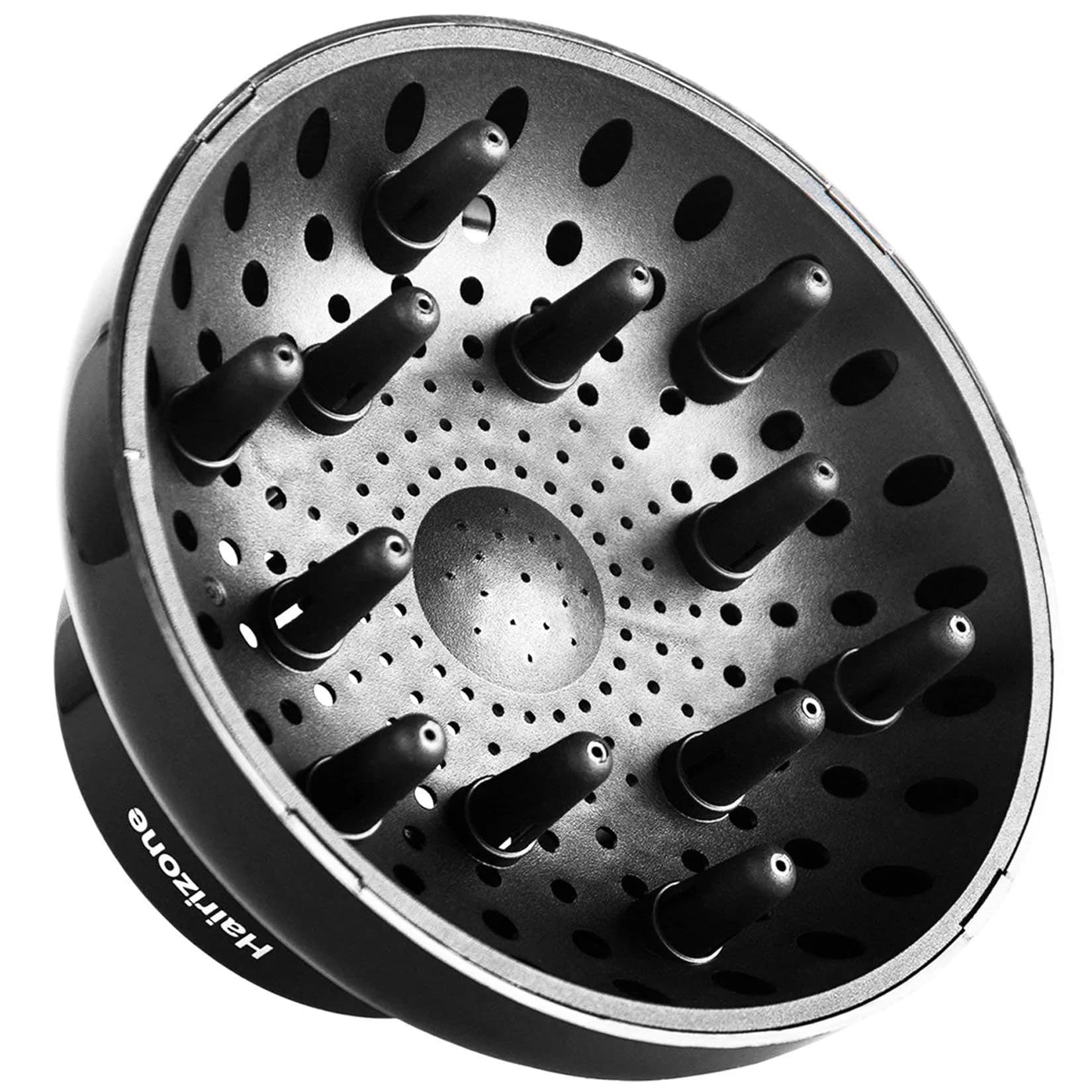Hairizone Universal Hair Diffuser for Curly & Wavy Hair | 15.7 cm (6.2 in) Diameter, Shiny Black - main product image
