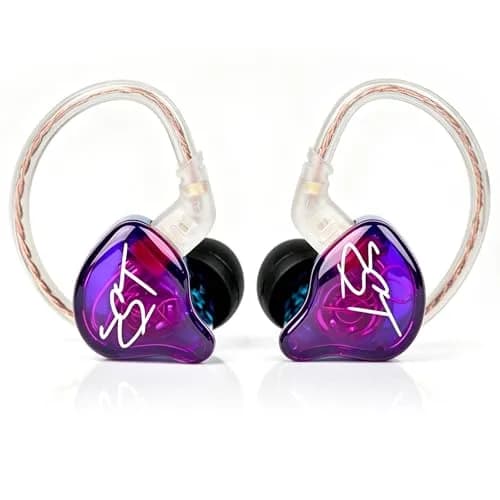 YINYOO KZ-ZST Hybrid In-Ear Monitor Headphones 1BA+1DD 10mm Driver | HiFi Wired Earbuds with Detachable Cable thumbnail 1
