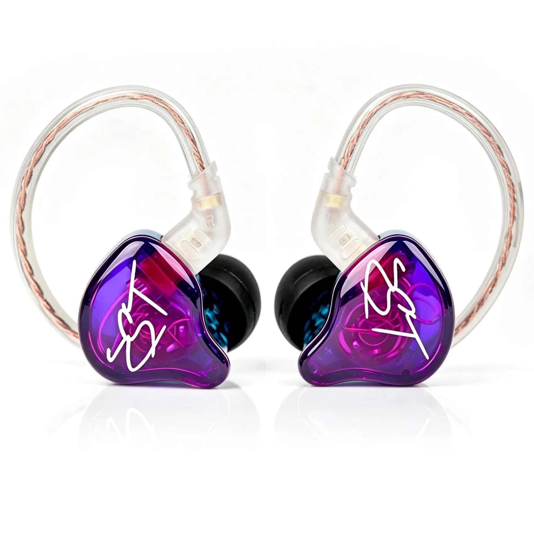 YINYOO KZ-ZST Hybrid In-Ear Monitor Headphones 1BA+1DD 10mm Driver | HiFi Wired Earbuds with Detachable Cable - main product image