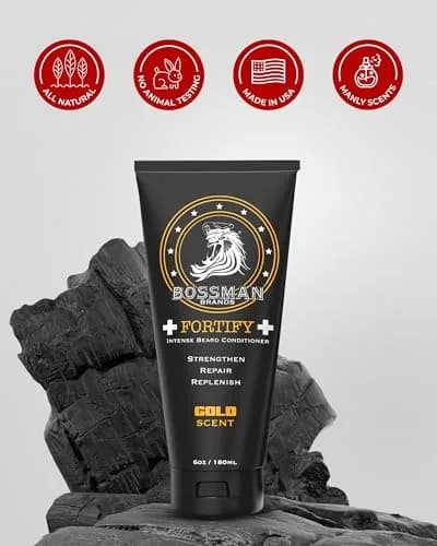 Bossman Fortify Intense Beard Conditioner Gold Scent 177ml (6 Fl Oz) | Deeply Moisturizes & Strengthens Beard thumbnail 6