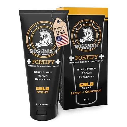 Bossman Fortify Intense Beard Conditioner Gold Scent 177ml (6 Fl Oz) | Deeply Moisturizes & Strengthens Beard thumbnail 1