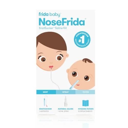 Frida Baby Saline Kit with NoseFrida Nasal Aspirator & Spray | 0.68 fl oz (20ml) thumbnail 1