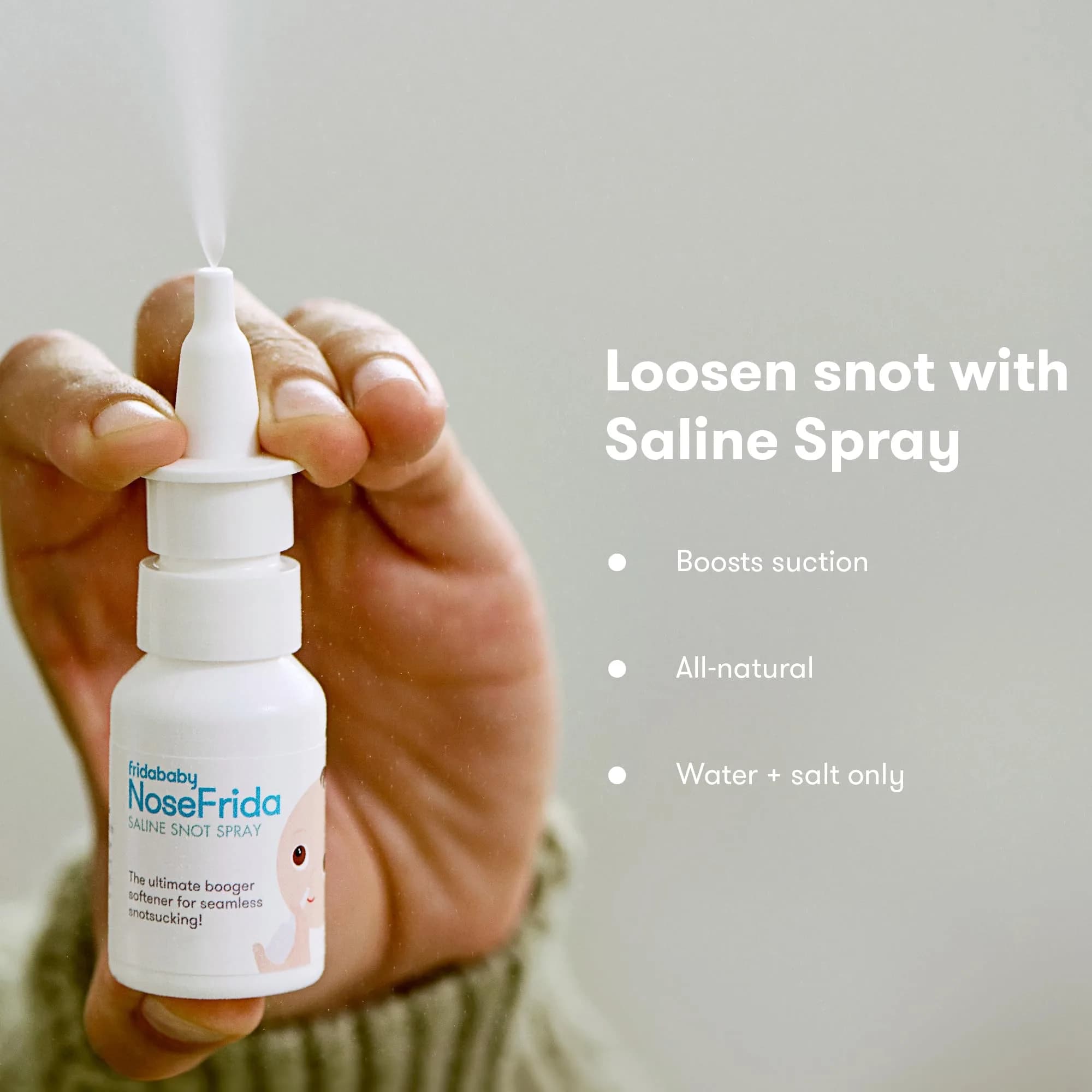Frida Baby Saline Kit with NoseFrida Nasal Aspirator & Spray | 0.68 fl oz (20ml) - view 4