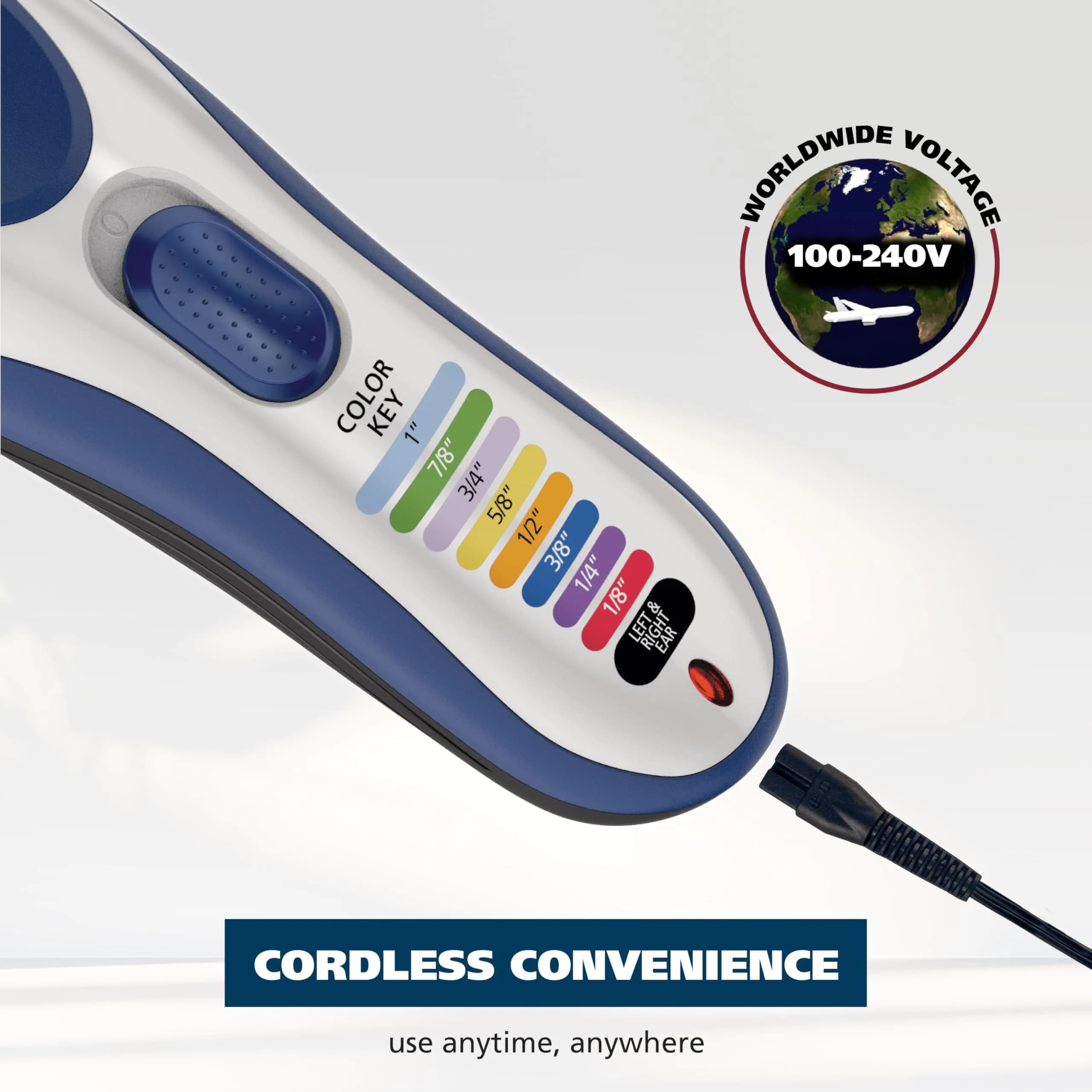 Wahl Color Pro Cordless Rechargeable Hair Clipper & Trimmer 9649P | 0.5mm - 25mm Cutting Lengths - view 7