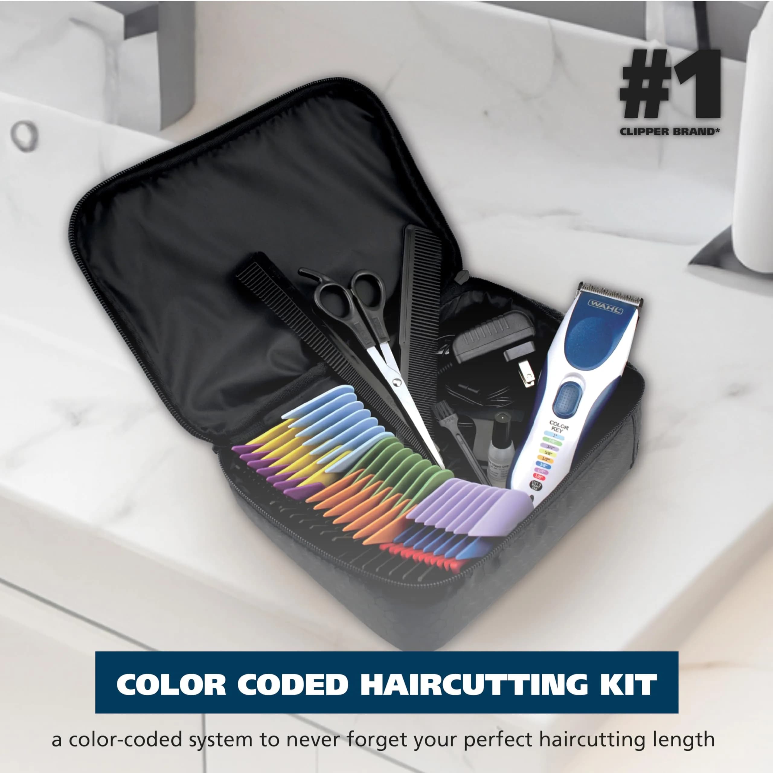 Wahl Color Pro Cordless Rechargeable Hair Clipper & Trimmer 9649P | 0.5mm - 25mm Cutting Lengths - view 2