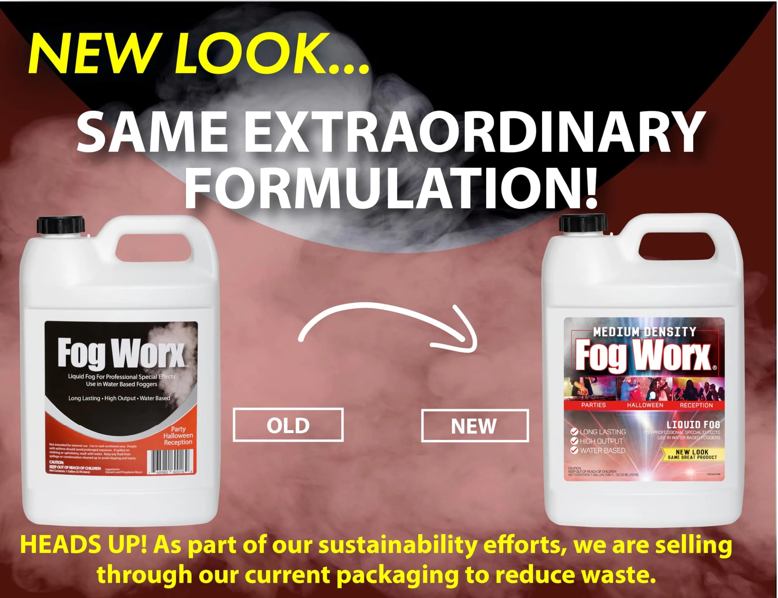 FogWorx Fog Juice - 1 Gallon of Organic Fog Fluid (128 oz) - Medium Density, High Output, Long Lasting Fog Machine Fluid for 400 Watt to 1500 Watt Machines thumbnail 4