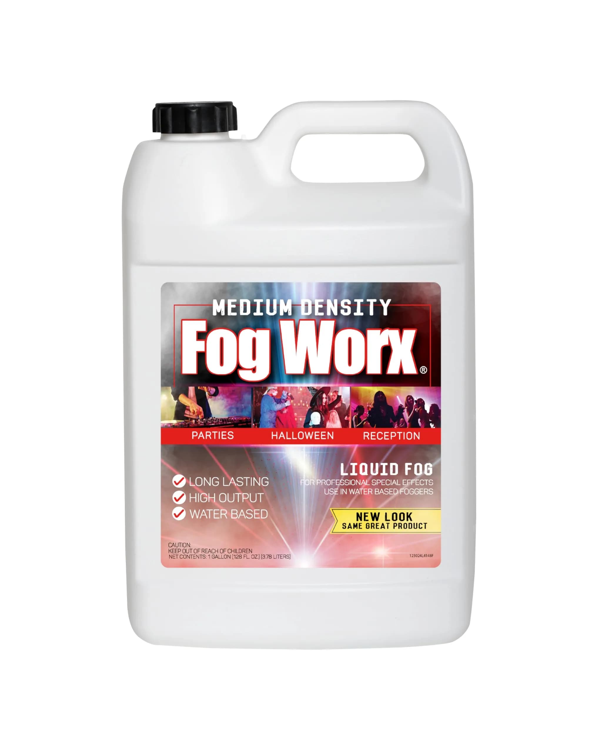 Fog Worx Fog Juice 1.89 L (64 oz) | Premium Water-Based Fog Machine Fluid for Medium Density Fog — 1 Gallon