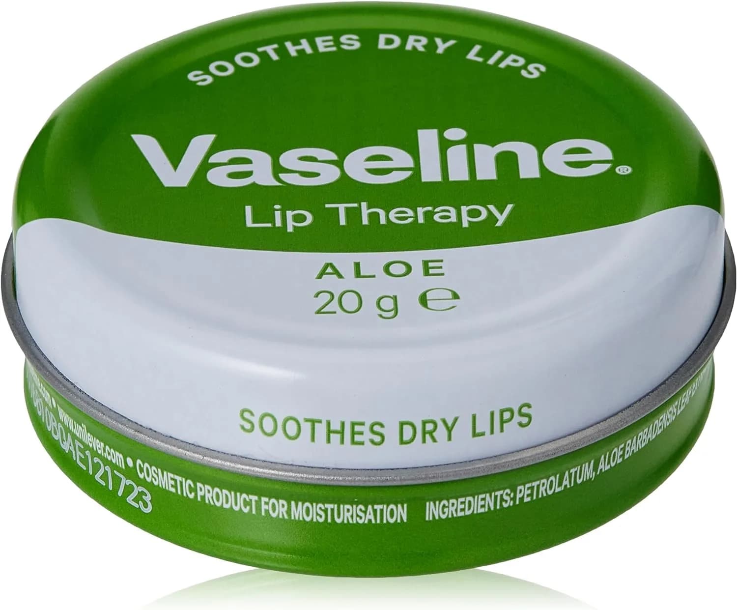 Vaseline Lip Therapy Aloe Vera 0.7 Ounce Pack of 6 - Soothing Lip Balm for Dryness - main product image