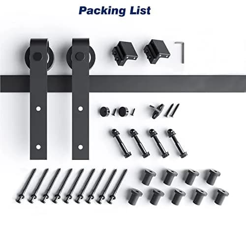 EaseLife 12 FT Sliding Barn Door Hardware Track Kit | Smooth & Quiet, Easy Install (12FT Track Kit for 72" Wide Single Door) thumbnail 7