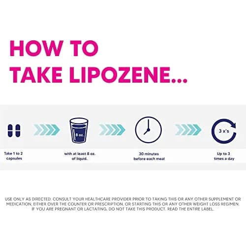 Lipozene MEGA Bottle - 120 Capsules | Largest Appetite Suppressant Size, Supports Fat Loss thumbnail 4