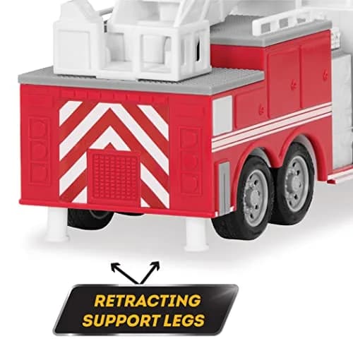 Driven by Battat Micro Fire Truck Toy with Lights & Sounds, Movable Parts, 21cm (8.27in) | ASTM-Tested for Kids 3+ thumbnail 4
