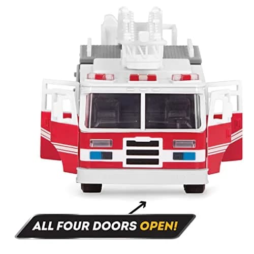 Driven by Battat Micro Fire Truck Toy with Lights & Sounds, Movable Parts, 21cm (8.27in) | ASTM-Tested for Kids 3+ thumbnail 7