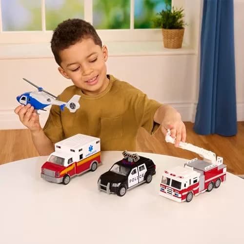 Driven by Battat Micro Fire Truck Toy with Lights & Sounds, Movable Parts, 21cm (8.27in) | ASTM-Tested for Kids 3+ thumbnail 2