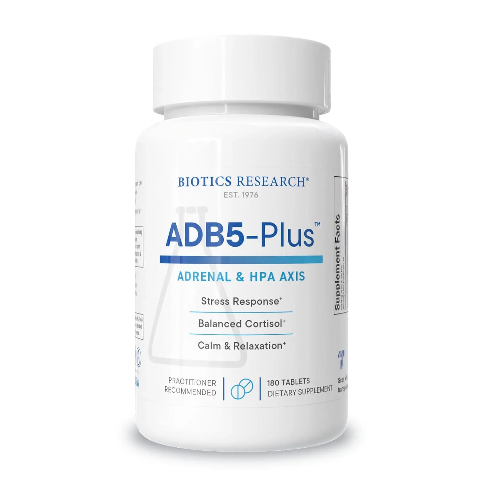 BIOTICS RESEARCH ADB5-Plus Supplement Support Healthy Adrenal Gland 180Tabs | Supports Stress Response & Energy — Tablet
