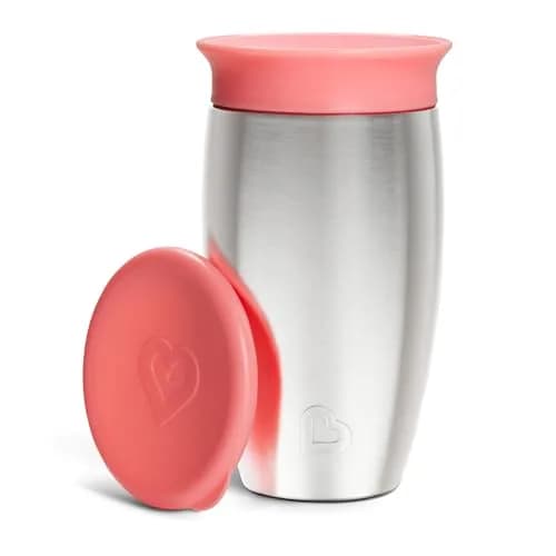 Munchkin Stainless Steel Miracle 360 Sippy Cup 296ml (10 Ounce) | Spill-Proof Toddler Cup for Ages 1+ thumbnail 7