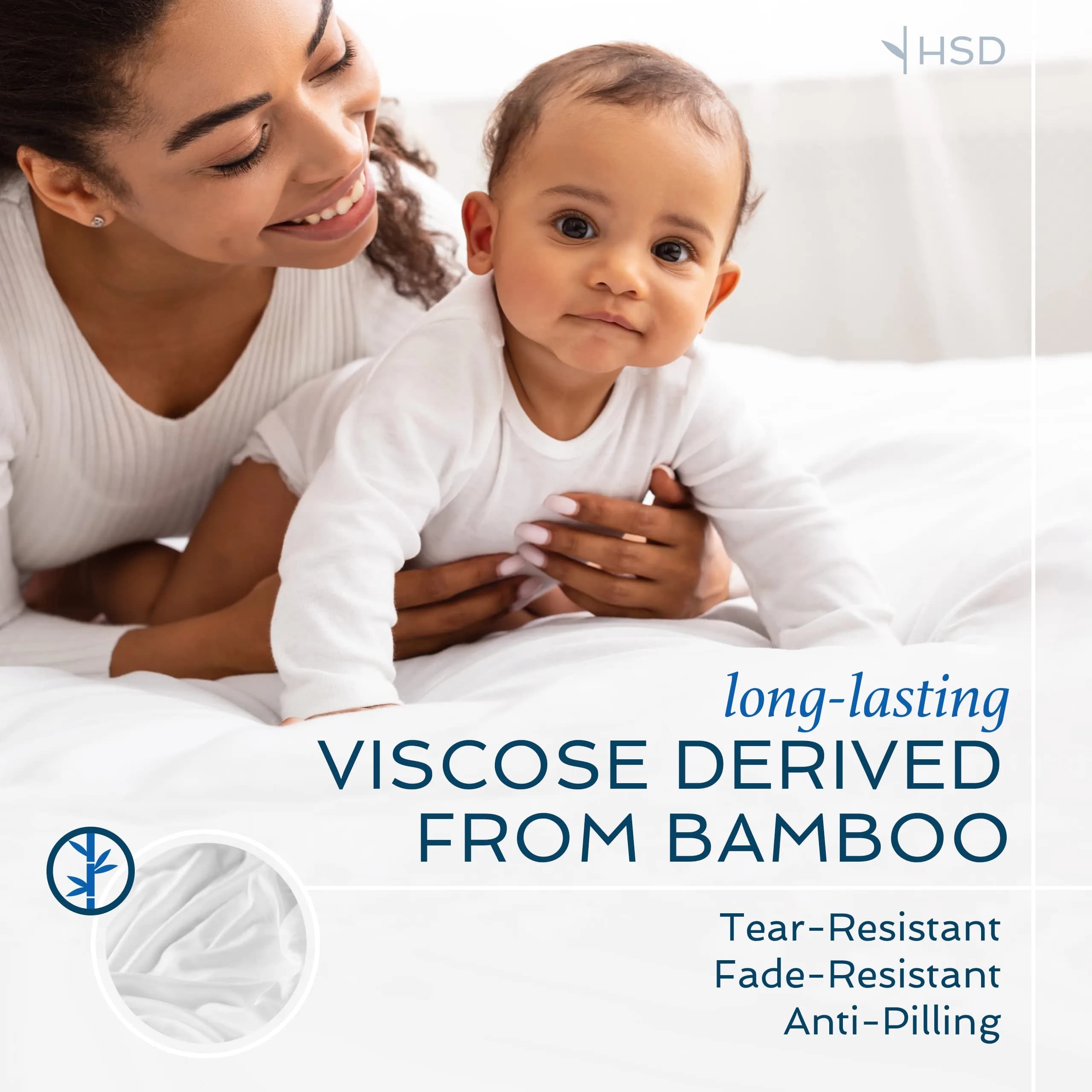 Hotel Sheets Direct White Bamboo Viscose Sheet Set King Size | Cooling, Breathable, Moisture-Wicking Luxury Bedding - view 7