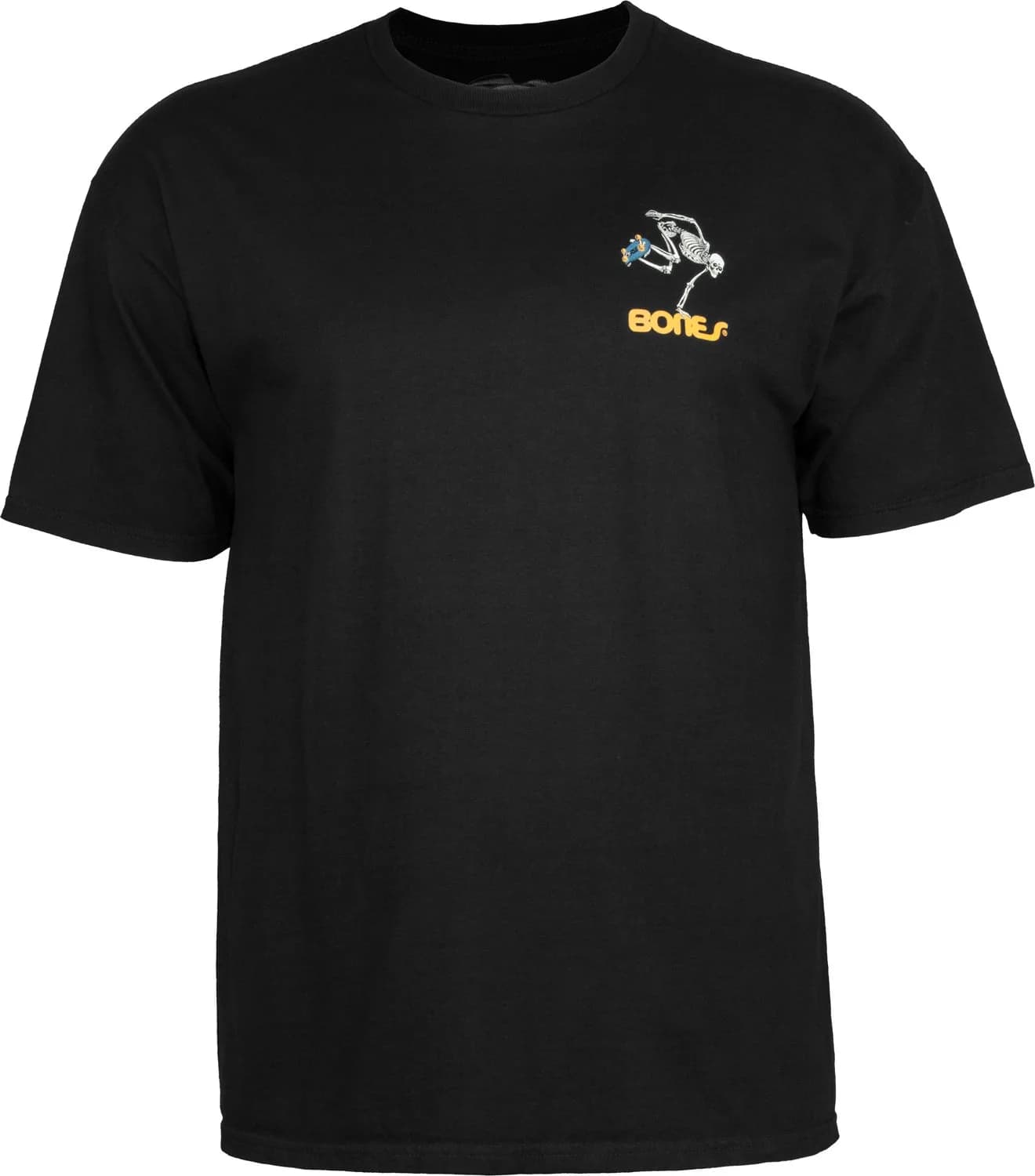 Powell Peralta Youth Skateboard Skeleton Short Sleeve T-Shirt, Black, Small | Durable Cotton & Polyester, Made in USA — Black