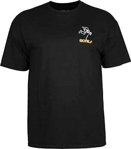 Powell Peralta Youth Skateboard Skeleton Short Sleeve T-Shirt, Black, Small | Durable Cotton & Polyester, Made in USA thumbnail 1
