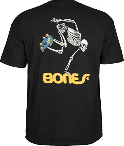 Powell Peralta Youth Skateboard Skeleton Short Sleeve T-Shirt, Black, Small | Durable Cotton & Polyester, Made in USA thumbnail 2