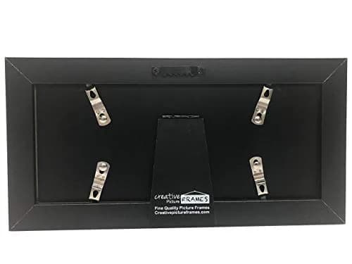 Creative Picture Frames 4x9 Black Dollar Frame with Mat & Stand | Eco-Friendly Molding, Full Glass thumbnail 4
