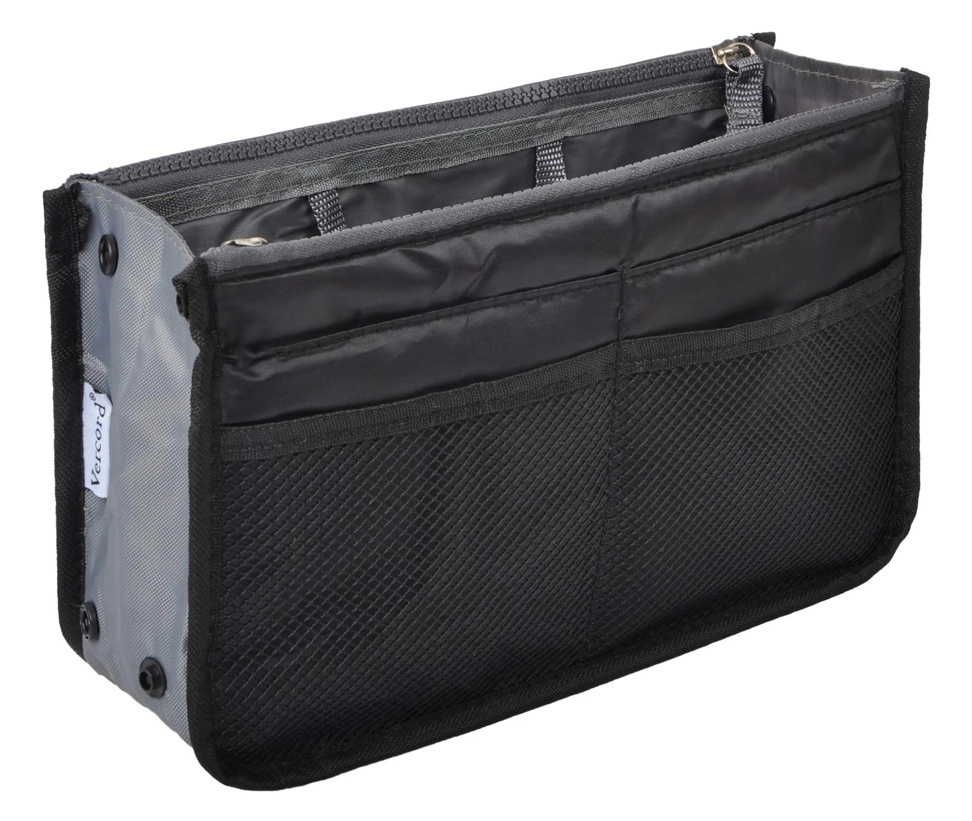 Vercord Purse Organizer Insert for Handbags Large | 13 Pockets Nylon with Adjustable Sides