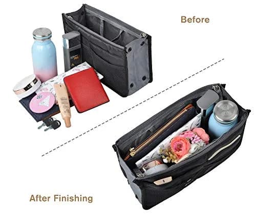 Vercord Purse Organizer Insert for Handbags Large | 13 Pockets Nylon with Adjustable Sides thumbnail 6