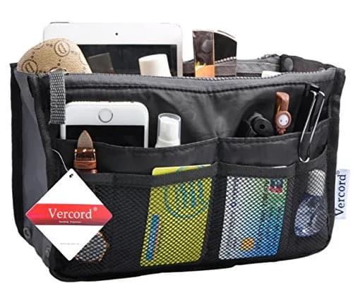 Vercord Purse Organizer Insert for Handbags Large | 13 Pockets Nylon with Adjustable Sides thumbnail 2