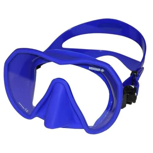 Beuchat Maxlux S Frameless Dive Mask Ultra Blue | Panoramic Vision & Low Volume thumbnail 1