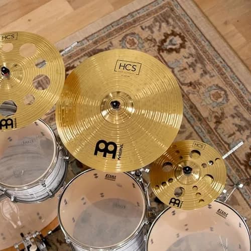 Meinl 12" Trash Stack Cymbal Pair with Holes | Brass for Drum Set, Made in Germany, 2-YEAR WARRANTY thumbnail 5