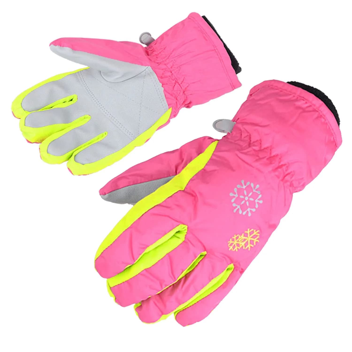 AMYIPO Kids Winter Snow Ski Gloves for Boys Girls (Pink, 4-5 Years) | Water-Resistant & Windproof Fleece Lined - main product image