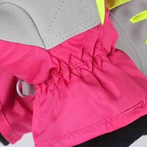 AMYIPO Kids Winter Snow Ski Gloves for Boys Girls (Pink, 4-5 Years) | Water-Resistant & Windproof Fleece Lined thumbnail 4