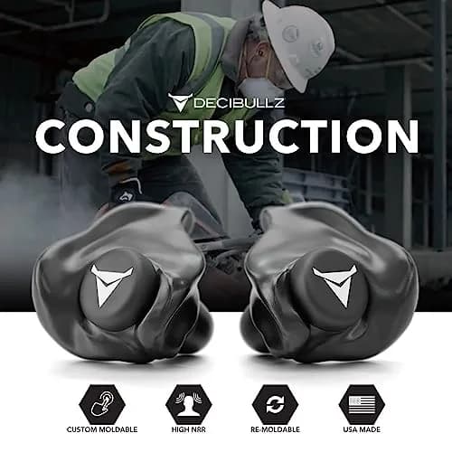 Decibullz Custom Molded Ear Plugs | 31dB NRR Shooting Ear Protection in Black thumbnail 7