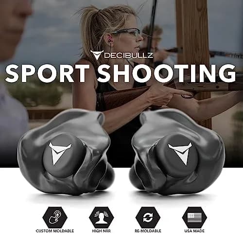 Decibullz Custom Molded Ear Plugs | 31dB NRR Shooting Ear Protection in Black thumbnail 8