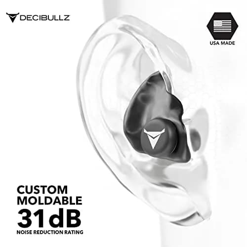 Decibullz Custom Molded Ear Plugs | 31dB NRR Shooting Ear Protection in Black thumbnail 4