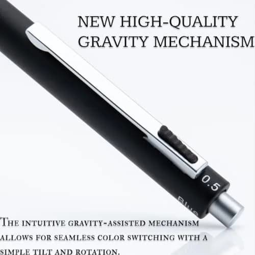 Monteverde USA Quadro 4-in-1 Multifunction Pen Black | Brass Barrel, Knurled Grip, 0.5mm Pencil & 3 Ballpoints thumbnail 3