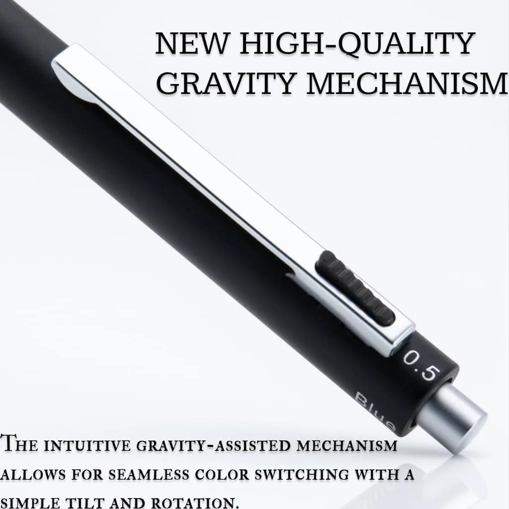 Monteverde USA Quadro 4-in-1 Multifunction Pen Black | Brass Barrel, Knurled Grip, 0.5mm Pencil & 3 Ballpoints - view 3