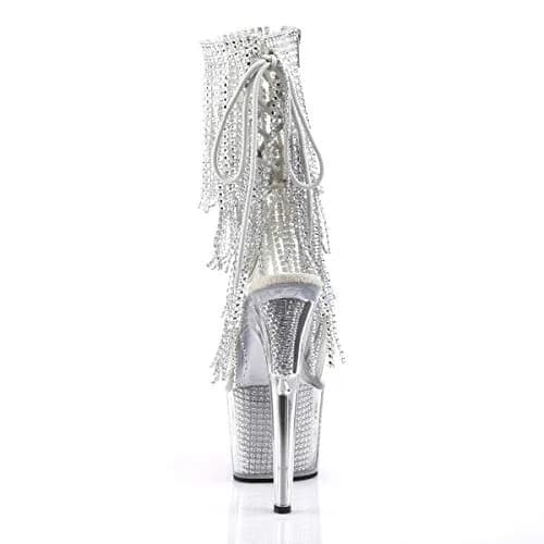 Pleaser Women's Adore-1017SRS Ankle Boot 7" Heel | Glitter & Rhinestone Fringe, Fall Style thumbnail 6