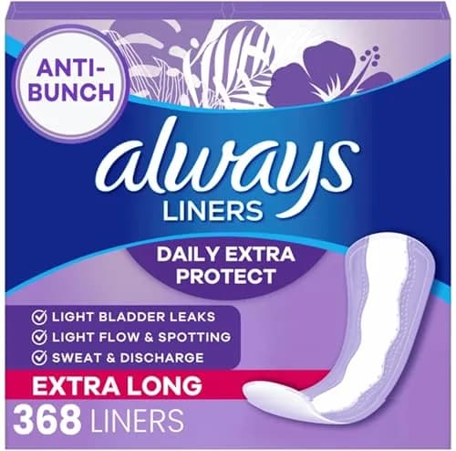Always Panty Liners for Women Extra Long Unscented | Anti-Bunch Technology for Daily Freshness thumbnail 1