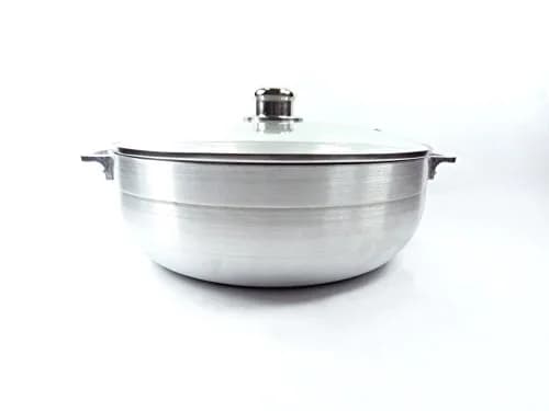 UNIWARE Aluminum Heavy Gauge Caldero With Glass Lid 7.5 Quarts | Superior Heat Distribution & Oven Safe thumbnail 1