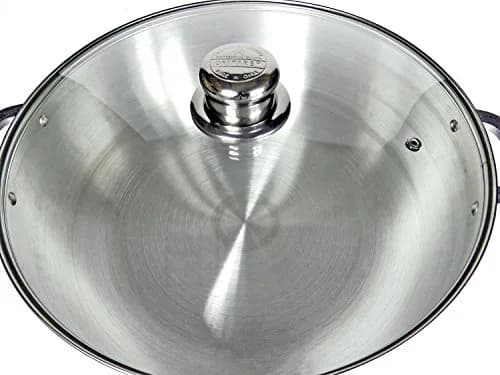 UNIWARE Aluminum Heavy Gauge Caldero With Glass Lid 7.5 Quarts | Superior Heat Distribution & Oven Safe thumbnail 2