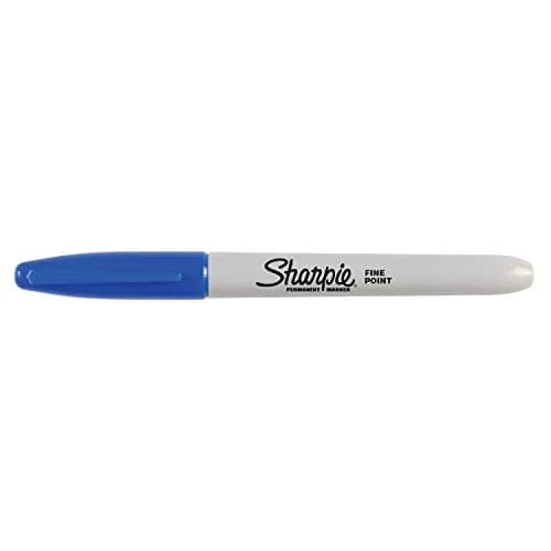 Sharpie Permanent Markers Fine Point Black & Blue 2 Count | Fade & Water Resistant Ink thumbnail 9
