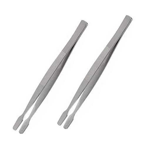 BinaryABC Stamp Tweezers & Stamp Tongs 114mm | Nickel Plated Steel for Philately thumbnail 1