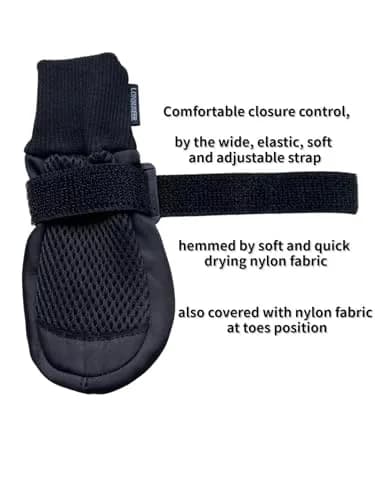 LONSUNEER Paw Protector Dog Boots Small | Breathable, Nonslip, Soft Soles for Daily Walks thumbnail 3