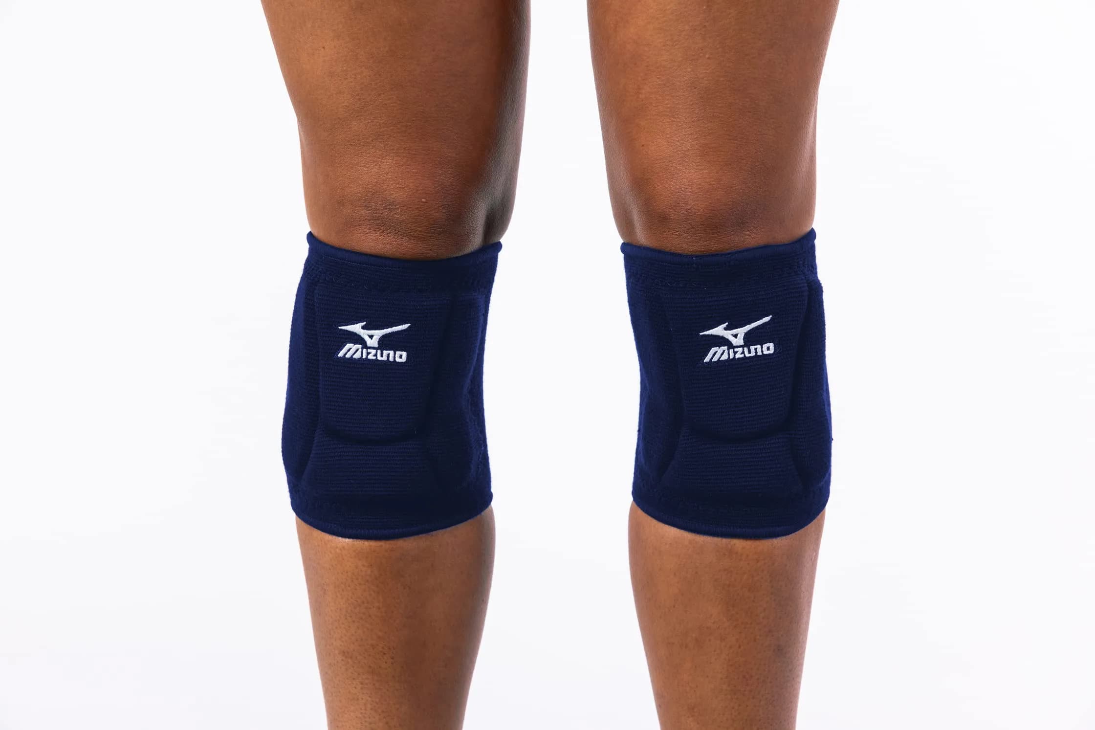 Mizuno LR6 Volleyball Kneepads - Navy Blue, Small Size | 6" Sleeve Length - view 2
