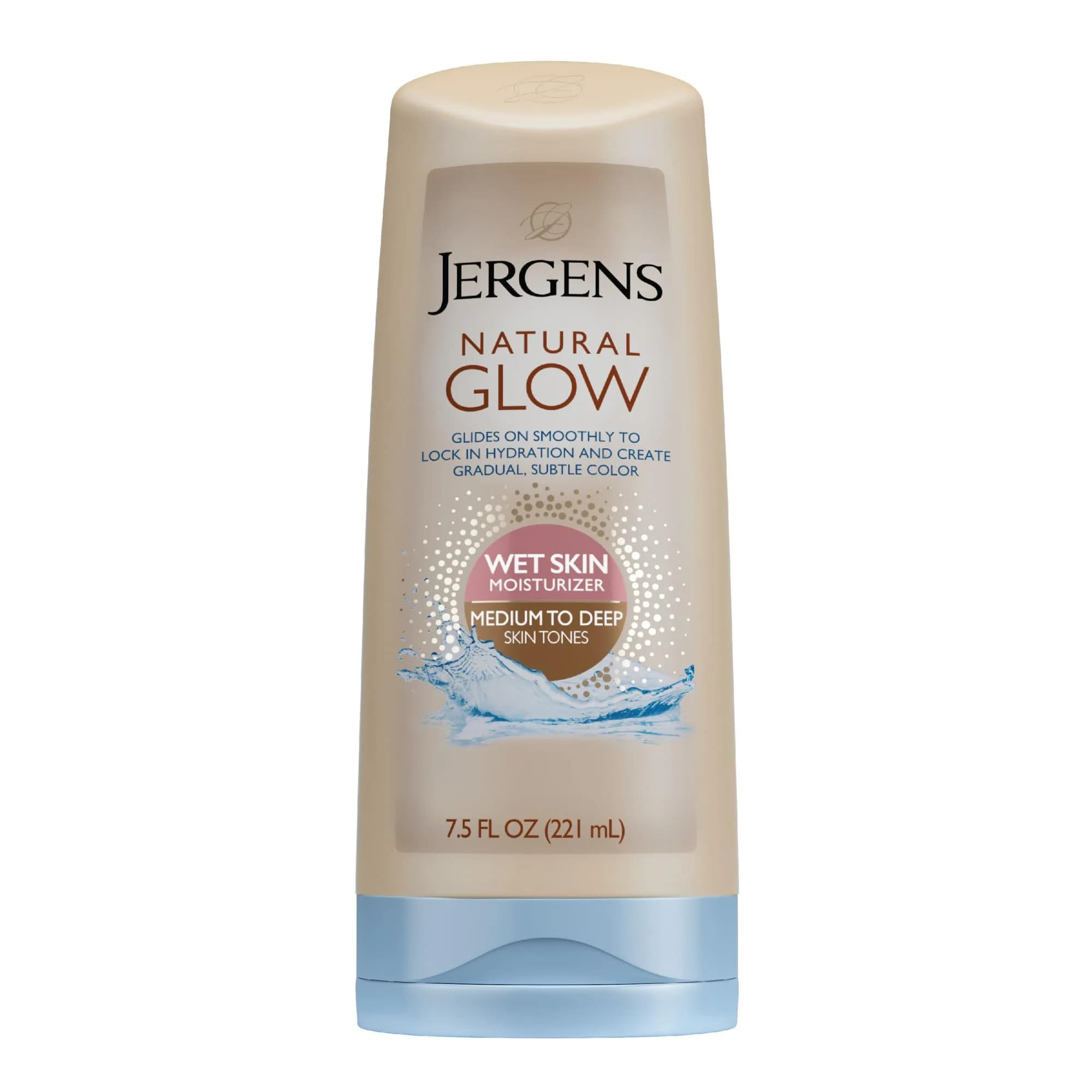 Jergens Natural Glow In Shower Lotion, Self Tanner, Medium To Deep, 222ml (7.5 Fl Oz) | Gradual Color Development