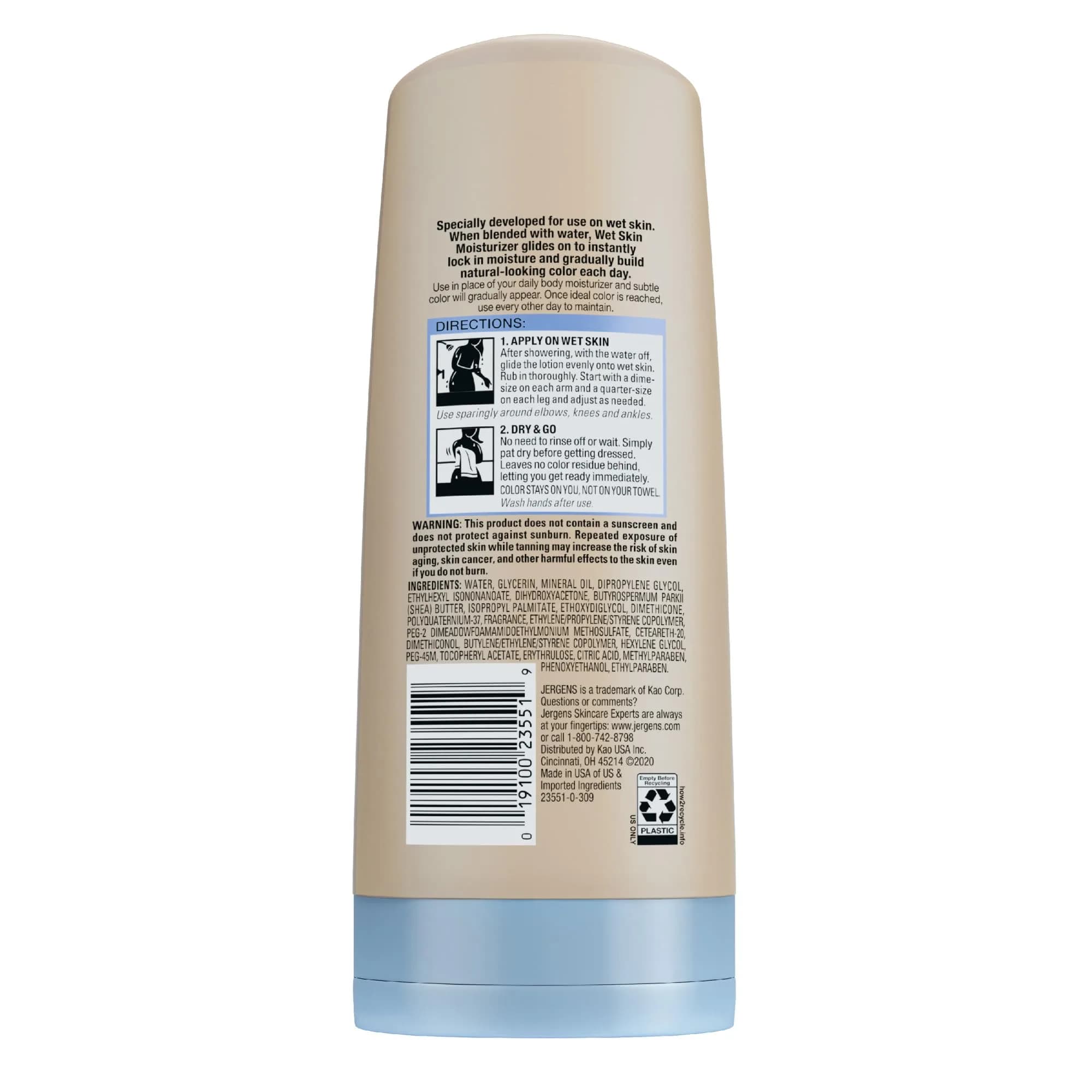 Jergens Natural Glow In Shower Lotion, Self Tanner, Medium To Deep, 222ml (7.5 Fl Oz) | Gradual Color Development - view 9