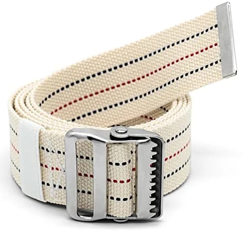 LiftAid Transfer and Gait Belt 60 Inch with Metal Buckle and Loop | Walking, Standing and Transfer Assist Aid for Seniors, Elderly Patients, Caregiver, Nurse, Therapist (Beige) thumbnail 6