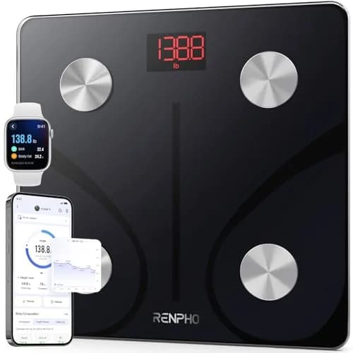 RENPHO Smart Body Fat Scale 180 kg (400 lbs) | FDA Approved & Syncs with Fitness Apps thumbnail 1