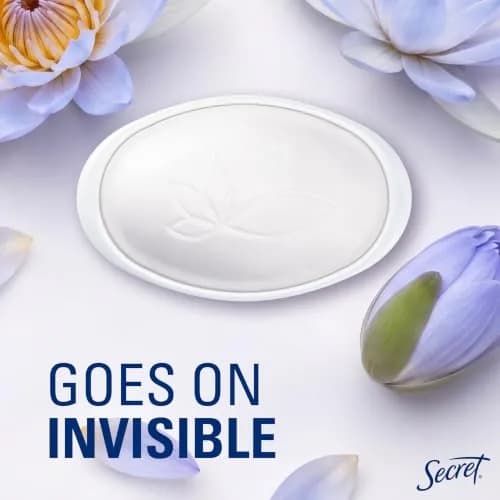 Secret Invisible Solid Antiperspirant Deodorant for Women, Waterlily Scent, 2.6 oz thumbnail 4